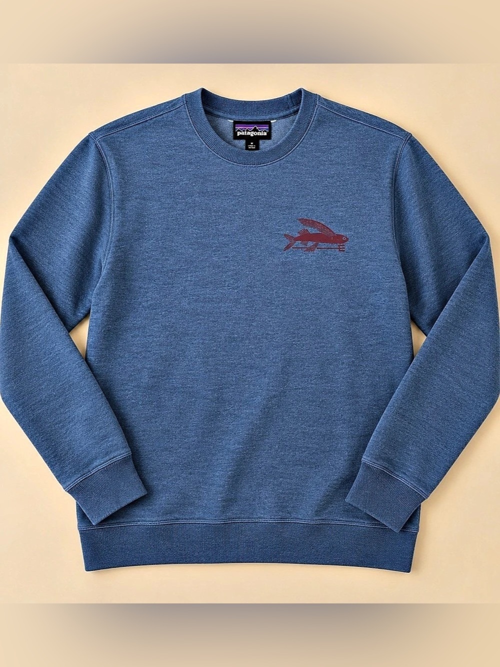 Patagonia Flying Fish Midweight Crew Sweatshirt Men’s S Blue